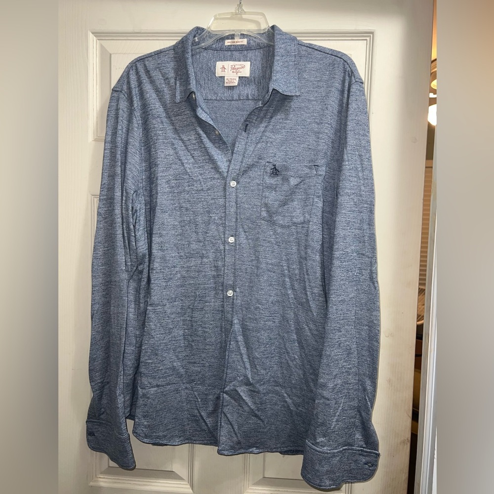 Original Penguin Heritage slim fit button down long sleeve shirt
